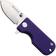 Bild für WESN Microblade SN01-54 Satin D2, Violet G10, Gray Titanium, Taschenmesser