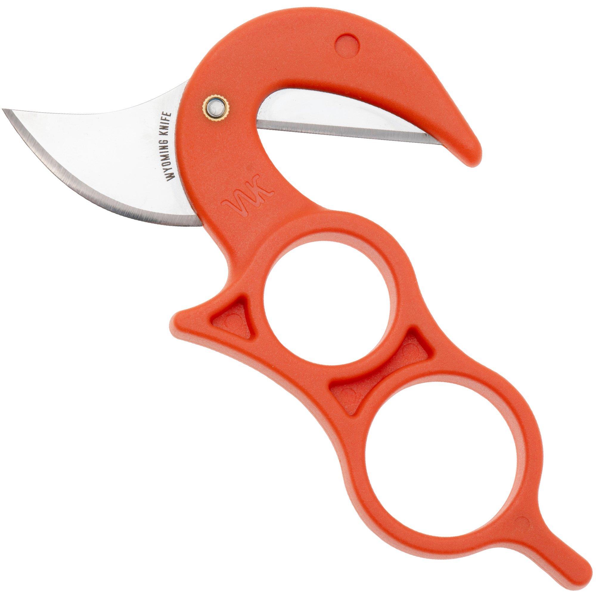 Wyoming Knife WY3 The Original Field Dressing Knife, Orange Polymer, Ausbeinmesser, Nylon Scheide