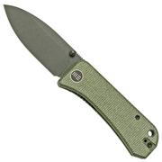 WE Knife Banter 2004J Dark Green Micarta, Black zakmes, Ben Petersen design