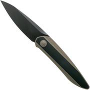 WE Knife Black Void Opus 2010C Bronze Black G10 couteau de poche, Justin Lundquist design