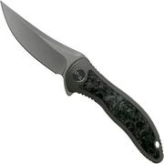 WE Knife Mini Synergy 2011DCF-A Shredded Carbon fibre pocket knife, Jim O'Young design