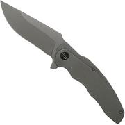 WE Knife Skreech 2014B Grey pocket knife, Butch Ball design