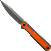 WE Knife Peer 2015A orangefarbenes G10, Stonewashed, Taschenmesser, Ostap Hel Design