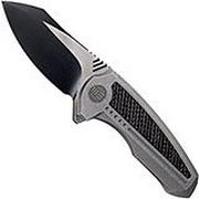 WE Knife 717G Valiant Grey Ti, Carbon fibre, Two Tone blade, pocket knife