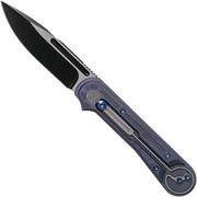 WE Knife Double Helix 815C couteau de poche, Blue Handle, Black Blade