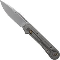 Image for WE Knife Double Helix 815F pocket knife, Grey Handle, Stonewashed Blade