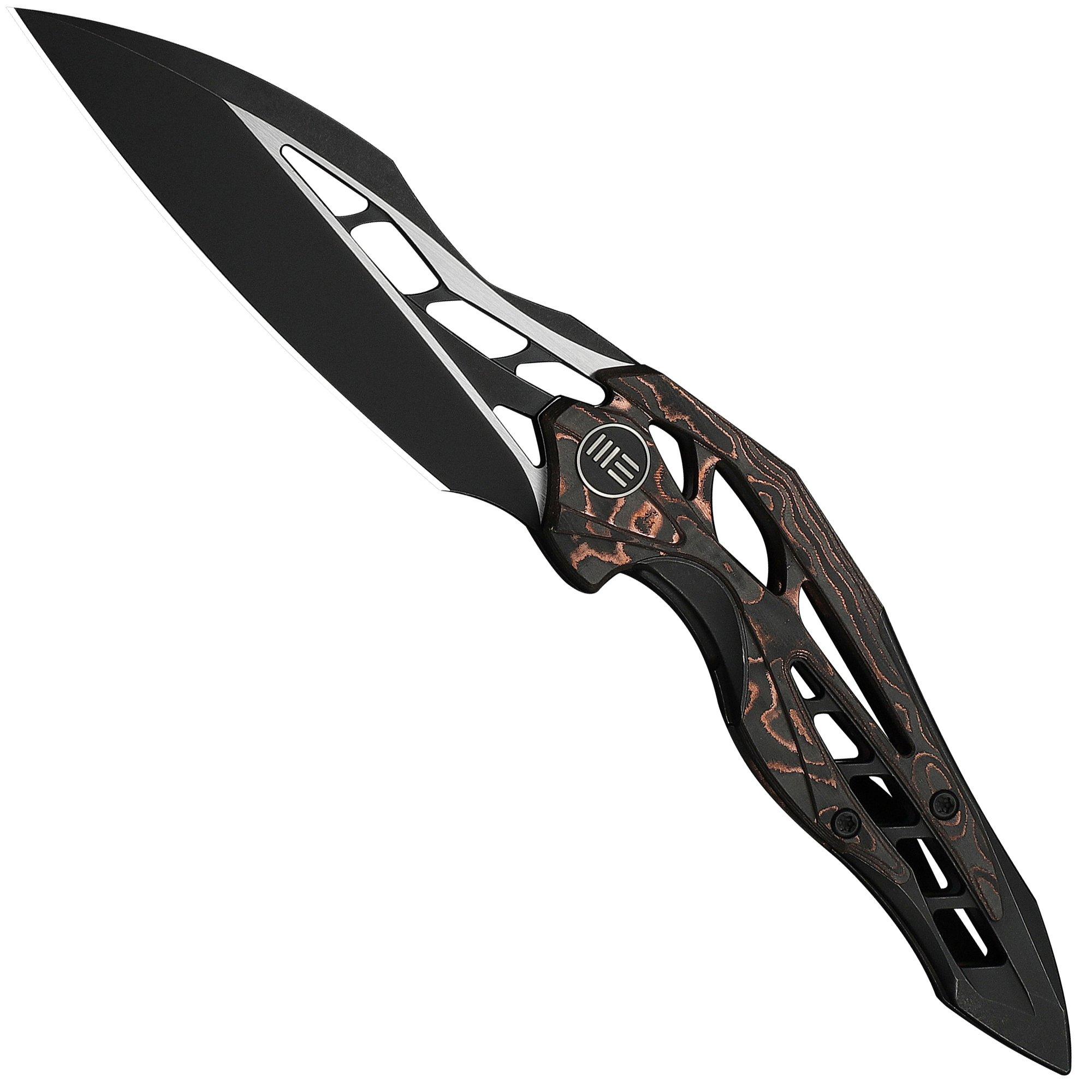 Nóż składany WE Knife Arrakis 906CF-E Blackwashed Vanax, Black Titanium. Copper Foil Carbon Fiber Inlay, Limited Edition, projekt Elijah Isham