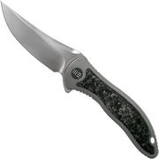 WE Knife 912CF-A Synergy2 Shredded Carbon fibre pocket knife, Jim O’Young design