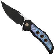 WE Knife Magnetron Black Titanium Flamed Titanium, Black Stonewashed CPM 20CV WE18058-4 couteau de poche