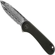 WE Knife Elementum WE18062X-DS1 Damasteel, Black Titanium pocket knife