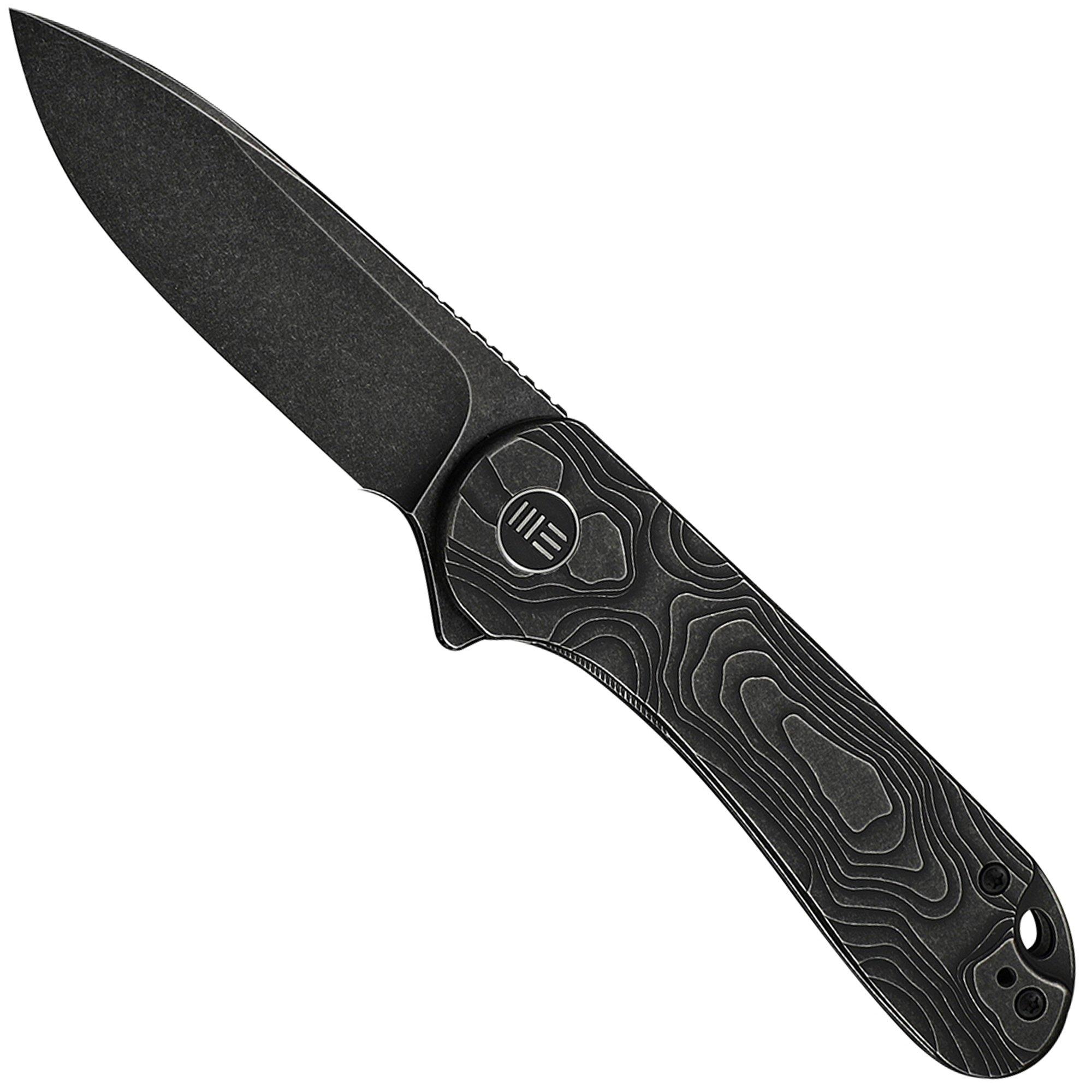 Nóż składany WE Knife Elementum WE18062XA-1 Black Stonewashed CPM MagnaCut, Black Titanium