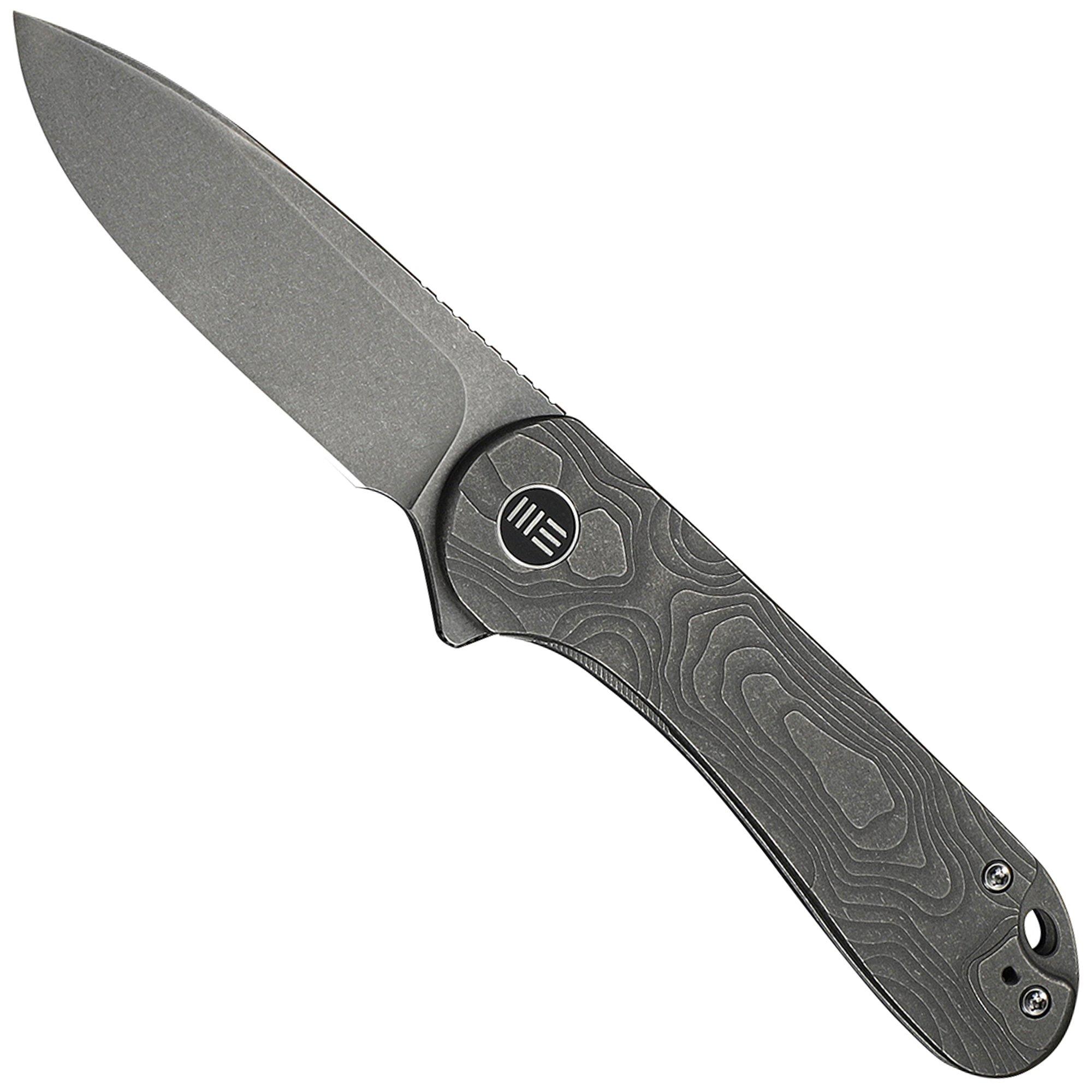 Nóż składany WE Knife Elementum WE18062XA-2 Grey Stonewashed CPM MagnaCut, Grey Titanium