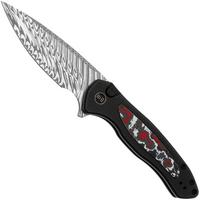 Afbeelding voor WE Knife Kitefin WE19002N-DS1, Fafnir Damasteel, Black Titanium, Nebula Fat Carbon Fiber, Limited Edition, zakmes