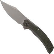 WE Knife Snick WE19022F-5 Stonewashed, Green Micarta couteau de poche