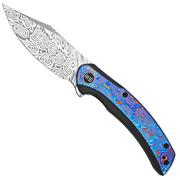 WE Knife Snick WE19022F-DS1 Damasteel, Timascus couteau de poche