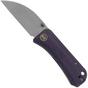 Afbeelding voor WE Knife Banter Wharncliffe WE19068J-2 Grey Stonewashed CPM S35VN, Purple Canvas Micarta, zakmes, Ben Petersen design