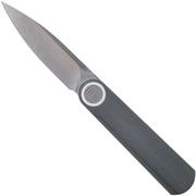 WE Knife Eidolon Drop Point, Integral Gray G10 WE19074A-A couteau de poche, Justin Lundquist design