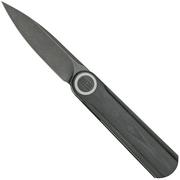 WE Knife Eidolon Drop Point, Integral Black G10 WE19074A-D couteau de poche, Justin Lundquist design