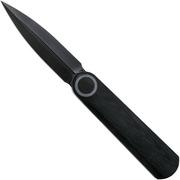 WE Knife Eidolon Dagger, Integral Black G10 WE19074B-B coltello da tasca, Justin Lundquist design