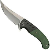 Afbeelding voor WE Knife Curvaceous WE20012-2 Black Titanium, Green Micarta zakmes, Eric Ochs design