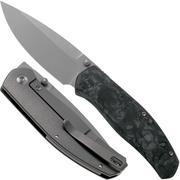 WE Knife Esprit 20025A-A Stonewashed, Marble Carbon fibre pocket knife, Ray Laconico design