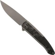 WE Knife Smooth Sentinel WE20043-1 Gray Titanium fibre de carbone, couteau de poche