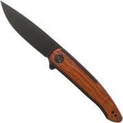 WE Knife Smooth Sentinel WE20043-3 Black Titanium Cuibourtia Wood pocket knife