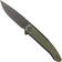 Image for WE Knife Smooth Sentinel WE20043-4 Black Titanium Green Micarta pocket knife