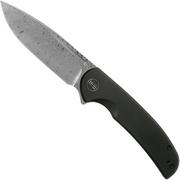 WE Knife Beacon WE20061B-DS1 Damasteel, Black Titanium pocket knife