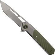 WE Knife Arsenal WE20073-1 Stonewashed, Green G10 couteau de poche, Ostap Hel design