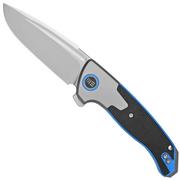 WE Knife Press Check WE20078B-2 Silver Blue Titanium zakmes