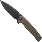 WE Knife Subjugator WE21014C-4 Blackwashed, Bronze Titanium couteau de poche