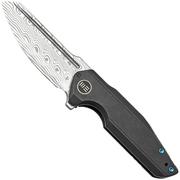 WE Knife Starhawk 21017-DS1 Damaststahl Black Titanium, Taschenmesser