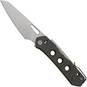 WE Knife Vision R Tiger WE21031-6, Stripe Flamed Titanium coltello da tasca, Snecx design