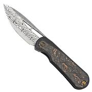 WE Knife Baloo WE21033-DS1 Damasteel, Black Titanium/Grey Carbonfiber, navaja