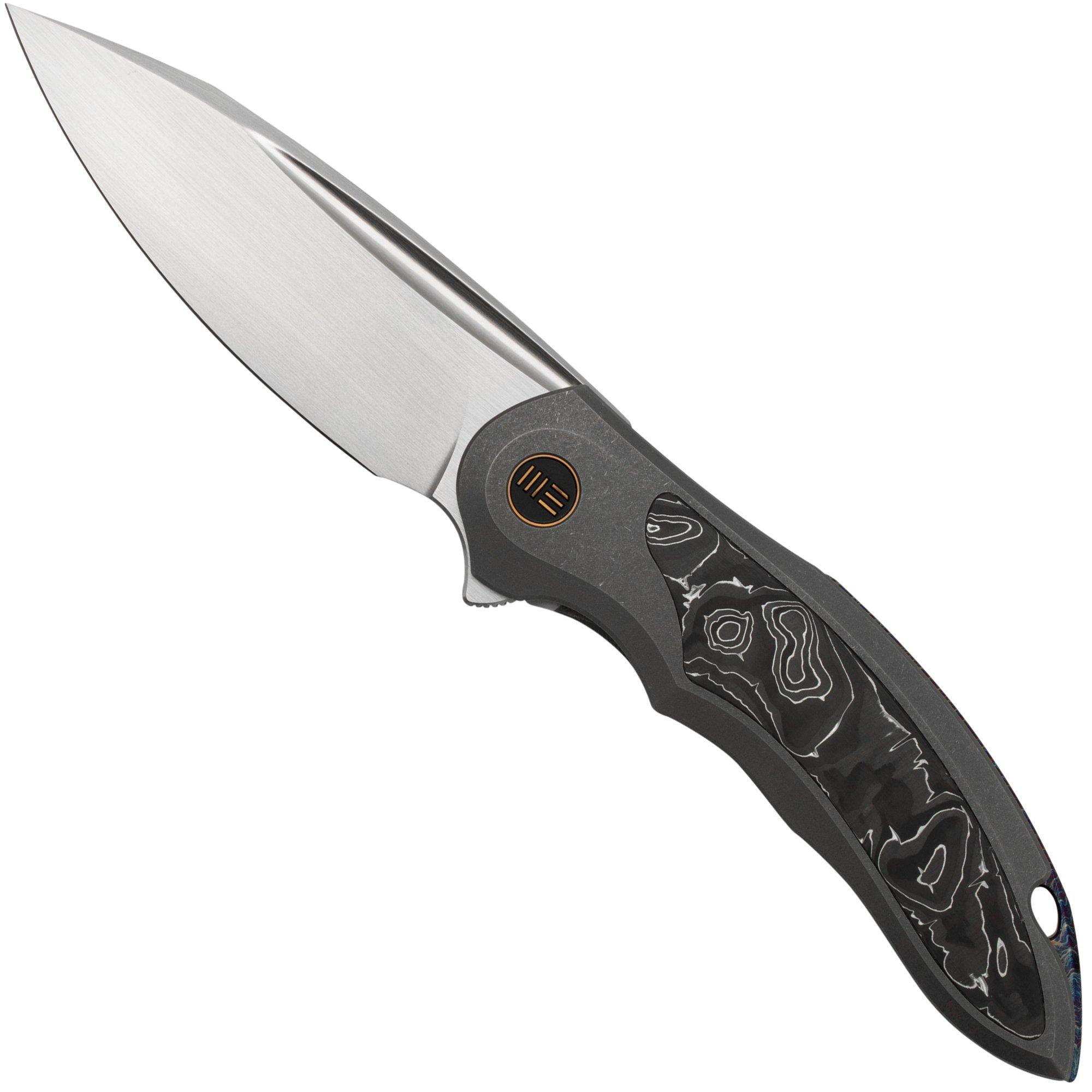 WE Knife Makani WE21048B-2, Grey Titanium, Aluminium Foil Carbonfiber inlay, CPM 20CV zakmes