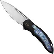 Nóż składany WE Knife Makani WE21048B-3, Black Titanium, Flamed Titanium Inlay, CPM 20CV