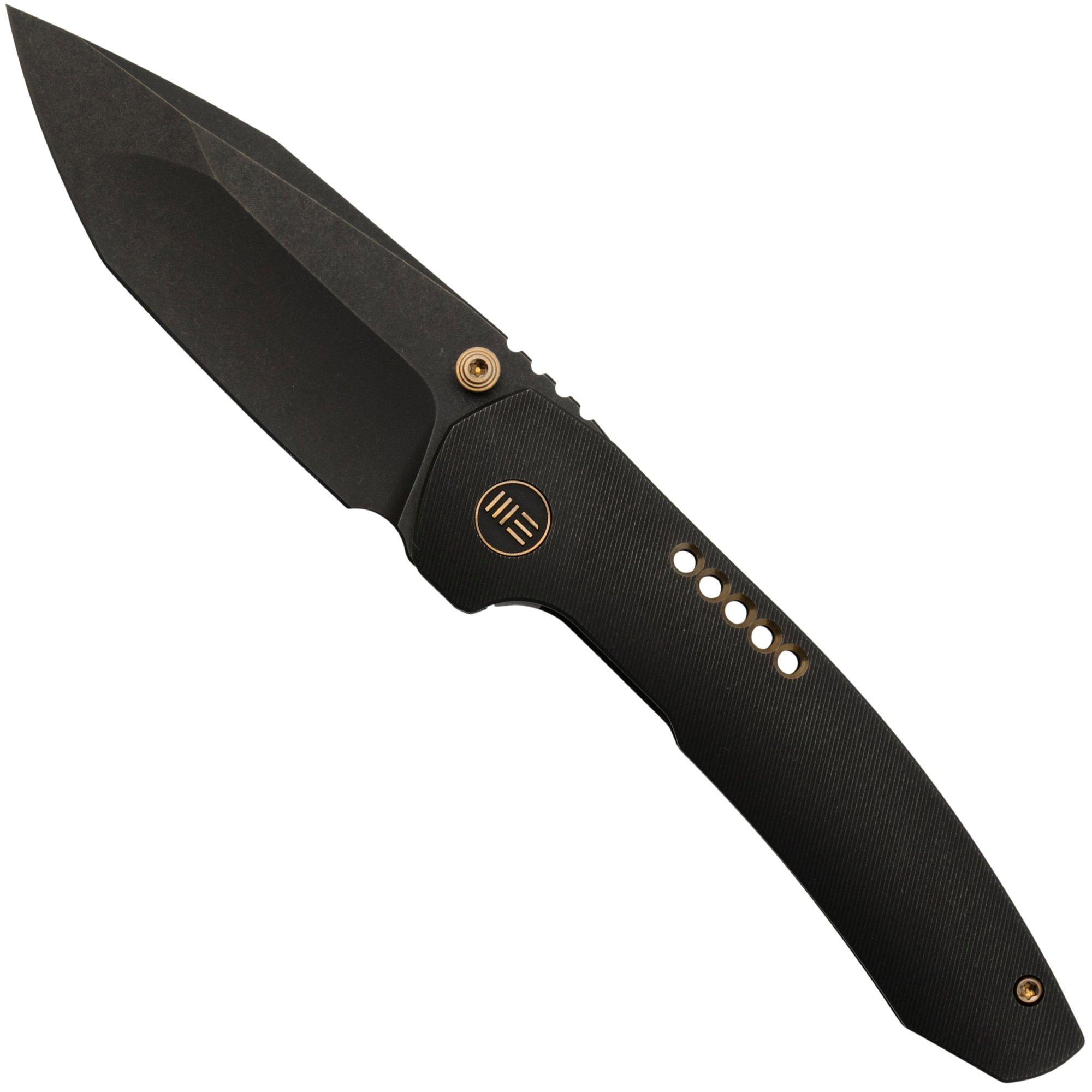 WE Knife Trogon WE22002B-2 Black Titanium, Black Stonewashed CPM 20CV couteau de poche