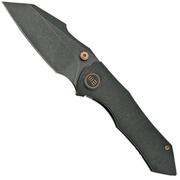 WE Knife High-Fin, WE22005-1, Black Titanium, Black CPM-20CV pocket knife 