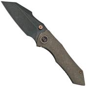 WE Knife High-Fin, WE22005-2, Bronze Titanium, Black CPM-20CV coltello da tasca