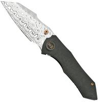 Immagine per WE Knife High-Fin, WE22005-DS1, Black Titanium, Hakkapella Damasteel accendino