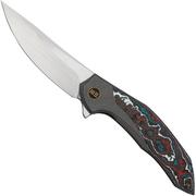WE Knife Merata, WE22008B-2 Limited Edition, Nebula Fatcarbon, Grey Titanium CPM 20CV couteau de poche