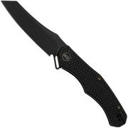 WE Knife RekkeR WE22010G-1 Blackwashed CPM 20CV, Black Titanium Diamond Pattern coltello da tasca, design di Kyle Lamb 