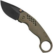 WE Knife Envisage WE22013-3 Bronze Titanium, Black Stonewashed pocket knife, Tuff Knives design