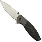WE Knife Nitro Mini WE22015-1, Grey Titanium, Marble Carbonfiber Inlay, CPM 20CV Taschenmesser
