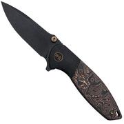 Nóż składany WE Knife Nitro Mini WE22015-2, Black Titanium, Copperfoil Carbonfiber Inlay, CPM 20CV