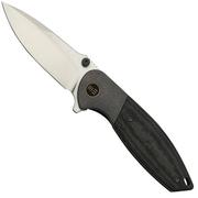 WE Knife Nitro Mini WE22015-3, Grey Titanium, Black Micarta Inlay, CPM 20CV navaja