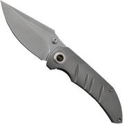 WE Knife Riff-Raff Grey Titanium, Blasted CPM 20CV WE22020B-4 pocket knife, Matt Christensen design