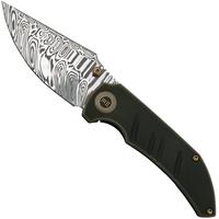 Imagen para WE Knife Riff-Raff Black Titanium, Heimskringla Damasteel WE22020B-DS1 navaja, diseño de Matt Christensen