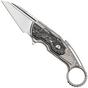 Image pour WE Knife Yardbird WE22021-3 Satin CPM 20CV, Bead Blasted Titanium, Aluminum Foil Carbon Fiber Inlay, couteau de poche karambit, Maciej Torbé design